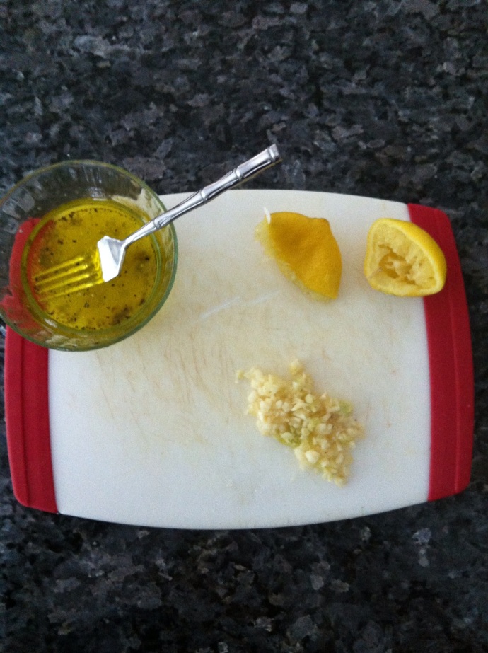 garlic, lemon and EVOO