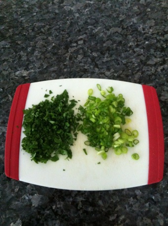 parsley and green onions